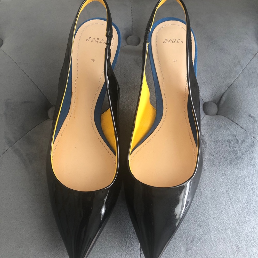 Zara Small heel Slingback Shoe.